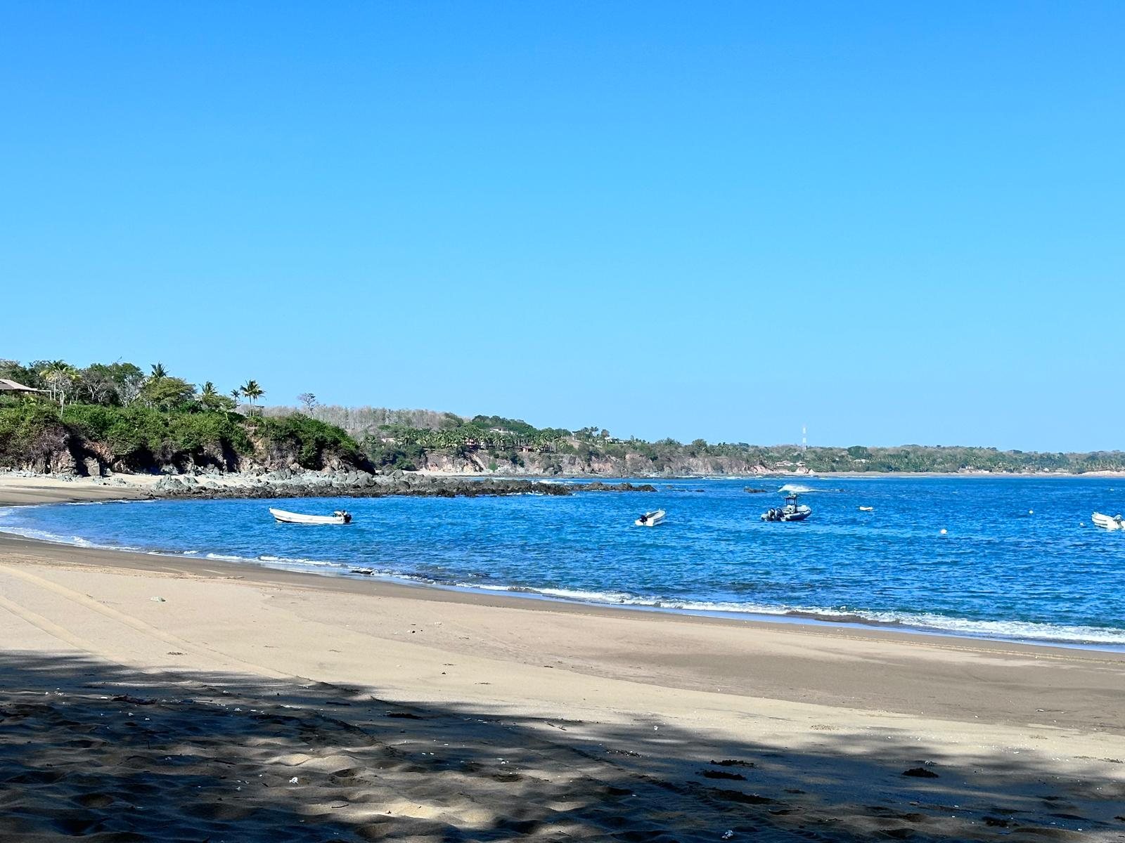 The beach and boats in the bay