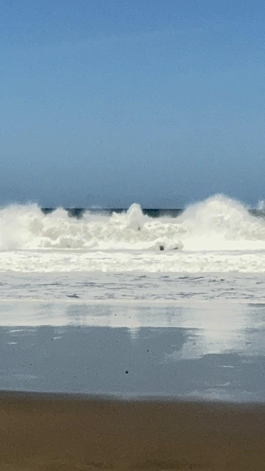 A wave breaking