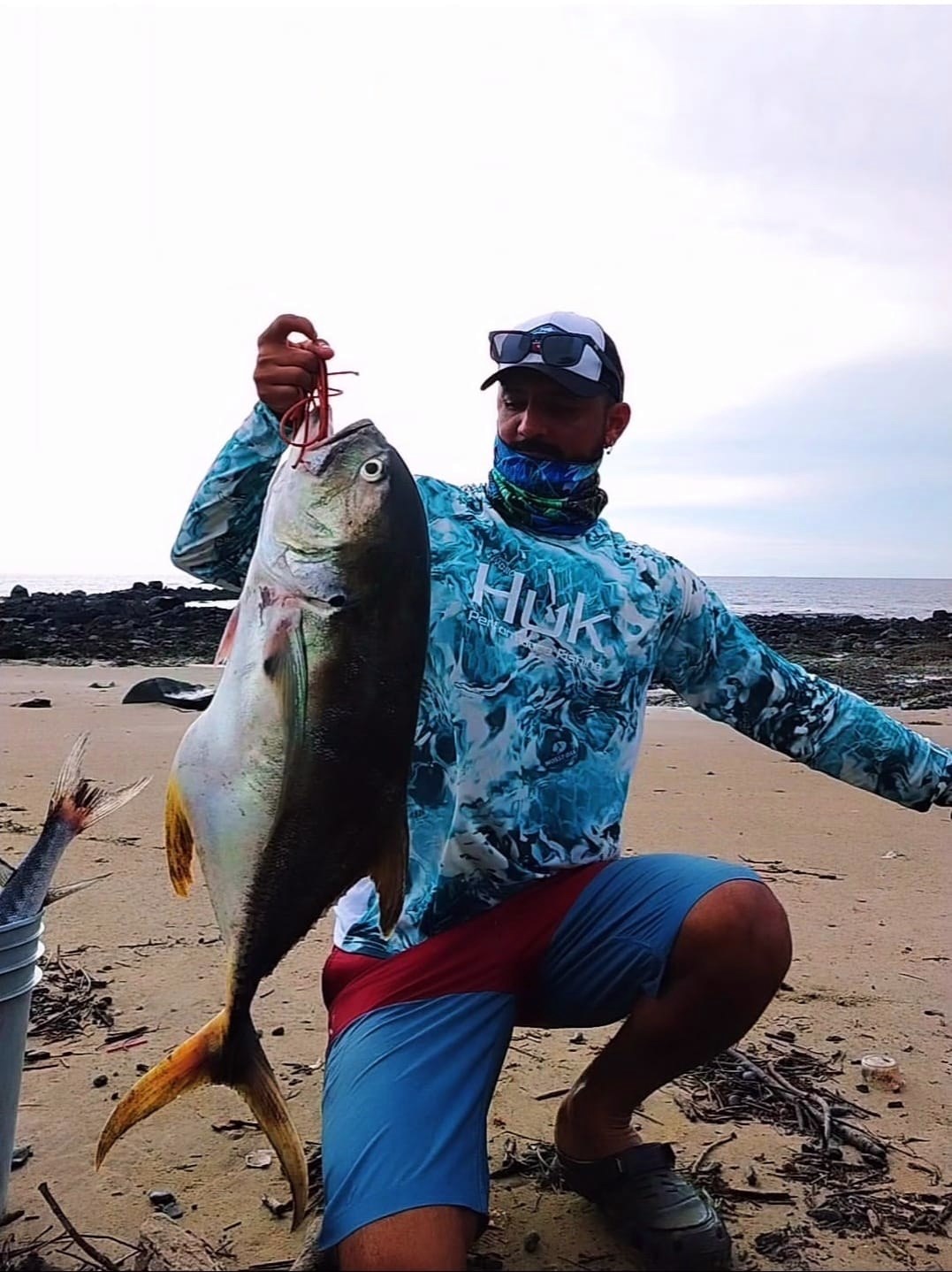 The morning's catch, on the sand